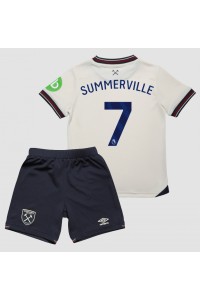 West Ham United Crysencio Summerville #7 Babytruitje Uit tenue Kind 2025-26 Korte Mouw (+ Korte broeken)